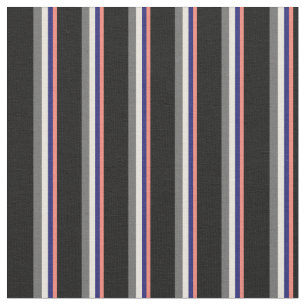 Lachs, Midnight Blue, Beige, Dim Grau und Schwarz Stoff