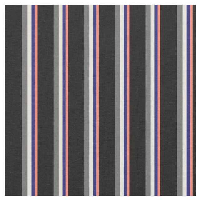 Lachs, Midnight Blue, Beige, Dim Grau und Schwarz Stoff (Nahaufnahme)
