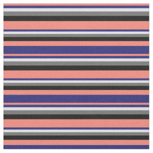 Lachs, Midnight Blue, Lavender, Dim Gray & Black Stoff