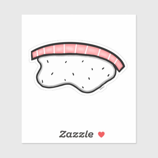 Lachs Nigiri Sushi Custom Cut Vinyl Sticker (Blatt)