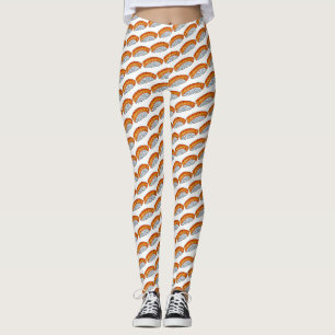 Lachs Nigiri Sushi Rice Fisch Japanischer Feinschm Leggings
