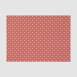 Lachs Pink Black Checkerboard Muster Seidenpapier