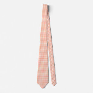 Lachs Pink Gingham Krawatte