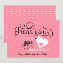 Lachs Pink-Lehrer-Valentinstag