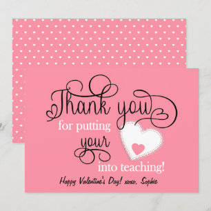 Lachs Pink-Lehrer-Valentinstag