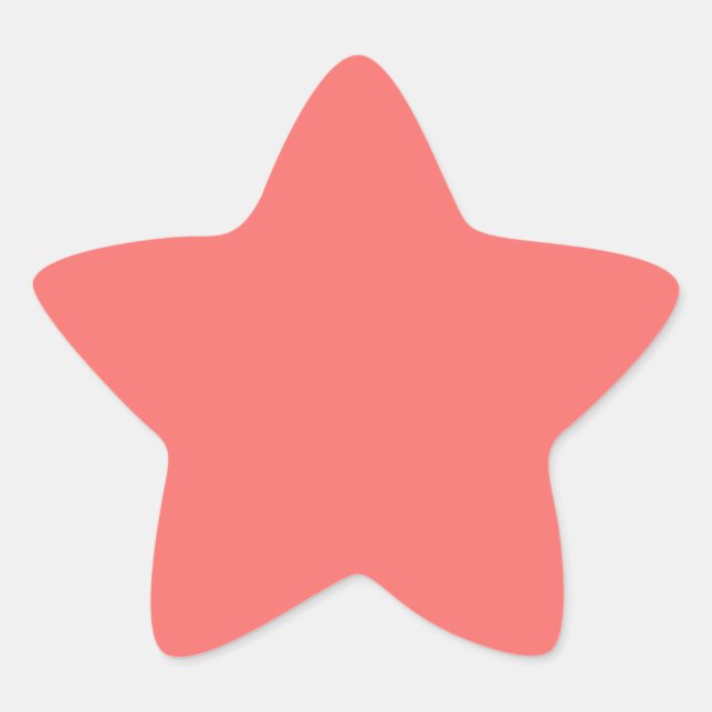 Lachs Pink Star Sticker (Vorderseite)