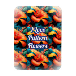 Lachs Rosa Blume Muster Magnet