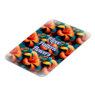 Lachs Rosa Blume Muster Magnet