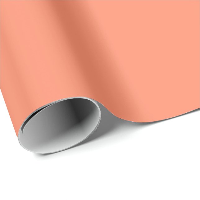 Lachs Rosa Farbe | Classic | elegant Geschenkpapier (Rolleneckpunkt)