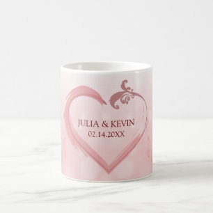 Lachs Rosa Herz Kaffeetasse