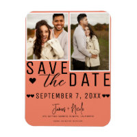 Lachs Rosa Save the Date 2 Foto Hochzeit