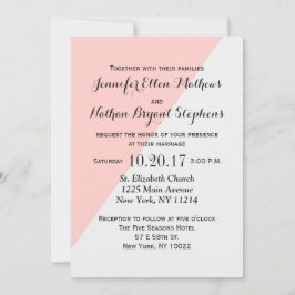 Lachs Rosa und Graue zwei Tone Einladung