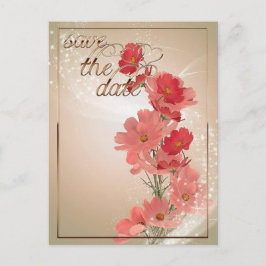 Lachs & Rote Blume/Goldtrimmung Postkarte