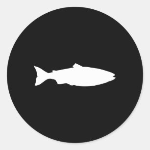 Lachs Runder Aufkleber