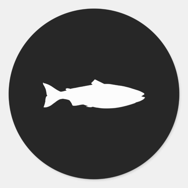 Lachs Runder Aufkleber (Vorderseite)