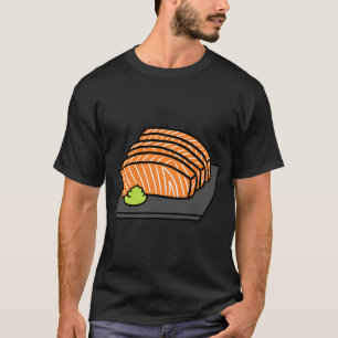 Lachs-Sashimi und Wasabi auf einem Teller T-Shirt