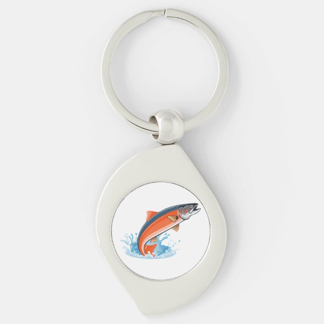 Lachs Schlüsselanhänger (Vorderseite)