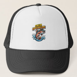 Lachs Schwimm Stromaufwärts Motivierend Truckerkappe