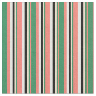 Lachs, Sea Green, Tan, Black und White Colored Stoff