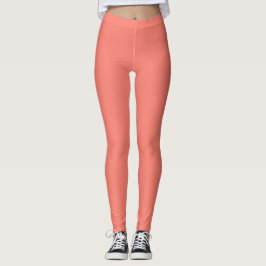 Lachs Solide Schlichte Leggings
