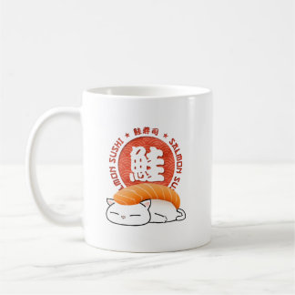 Lachs Sushi Cat Kaffeetasse