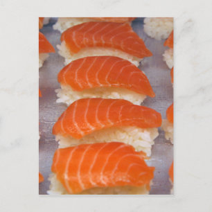 Lachs Sushi - Sashimi Postkarte