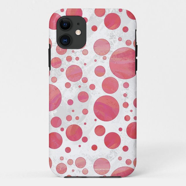 Lachs Swirl Dot Pattern Case-Mate iPhone Hülle (Rückseite)