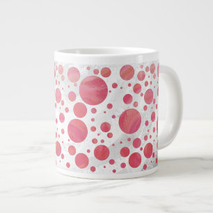 Lachs Swirl Dot Pattern Jumbo-Tasse
