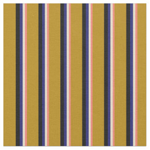 Lachs, Tan, Midnight Blue, Black & Dark Goldenrod Stoff