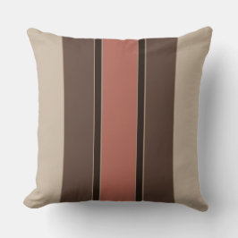 Lachs und Kaffeestreifen Kissen