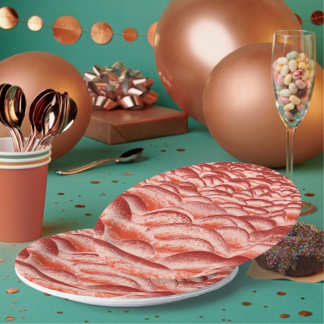 Lachs und Peach Rockscape Pappteller (Multi)