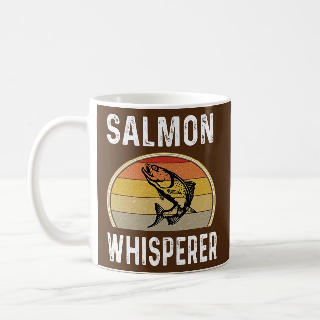 Lachs Whisperer Fischerei Fischer Fischer Kaffeetasse (Links)