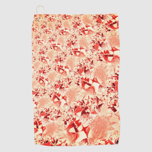 Lachs zu Korallen mit leuchtenden und verdrehten Golfhandtuch (Vorderseite)