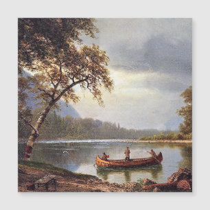 Lachsangeln am Cascapediac Albert Bierstadt Magnetkarte