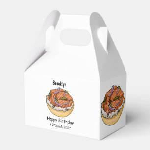 Lachsbagel-Cartoon Geschenkschachtel