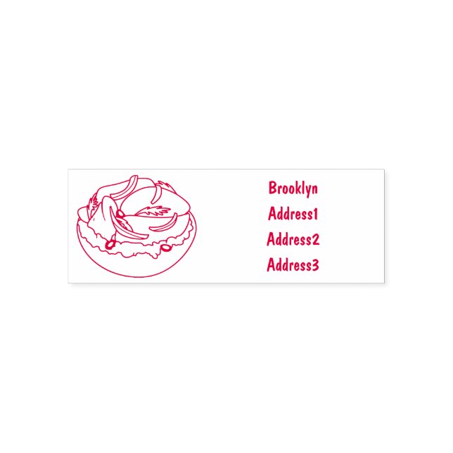 Lachsbagel-Cartoon Permastempel (Design)