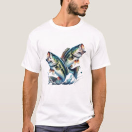Lachsbarsch-Angelfischerei T-Shirt