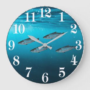 Lachsbild für die Acrylwand Große Wanduhr