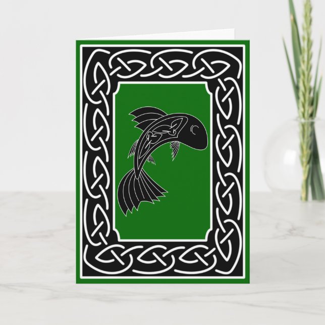 Lachse des Wissens - Gruß-Karte Karte (Vorderseite)