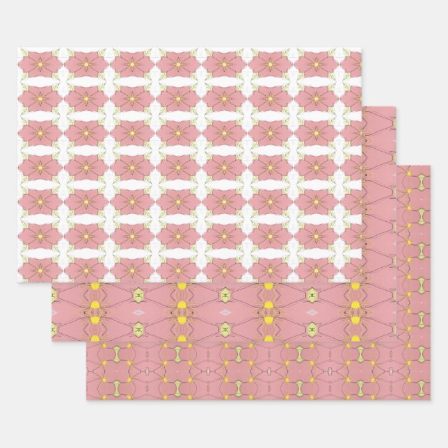 Lachse mit Gelb und Grün Geschenkpapier Set (Set)