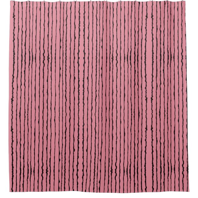 Lachsfarbe gestreift Dusche Vorhang