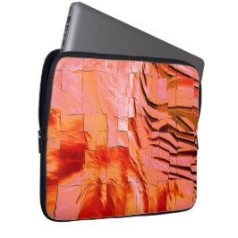 Lachsfarbe in Mosaikstruktur weich geschnitzt Laptopschutzhülle