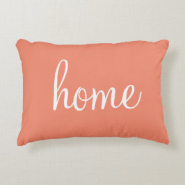 Lachsfarbe "Zuhause" hübsches Akzent Kissen