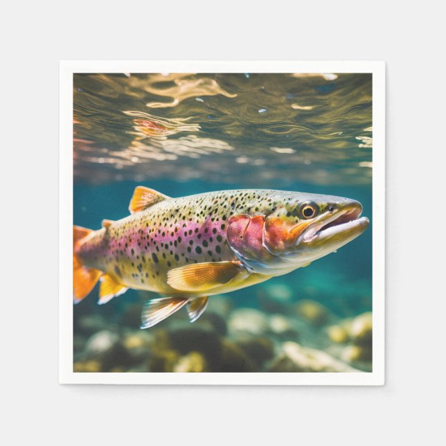 Lachsfisch Serviette (Vorderseite)