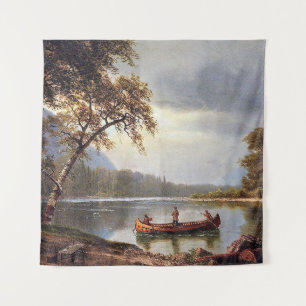 Lachsfischen am Cascapediac Albert Bierstadt Wandteppich
