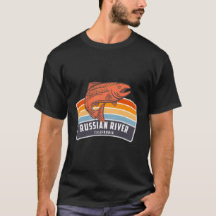 Lachsfischerei auf dem russischen Fluss California T-Shirt