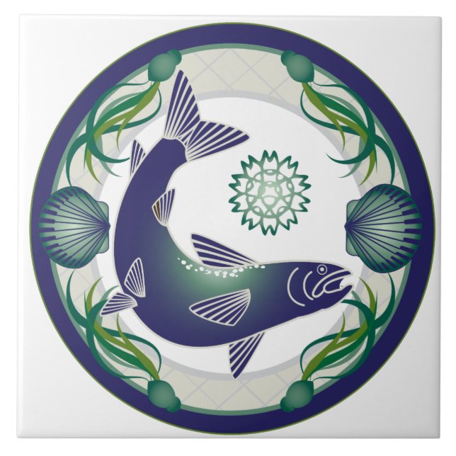 Lachsfliese Fliese (Vorderseite)