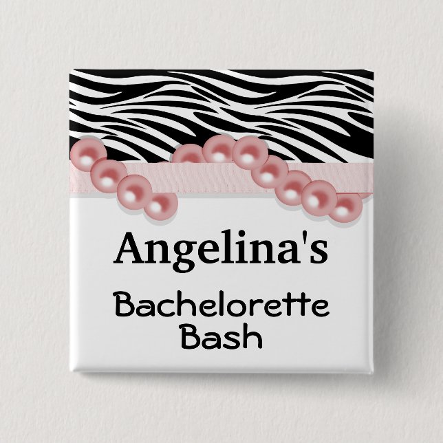 Lachsperlen und Band-Gast-Gastgeschenk Button (Vorderseite)