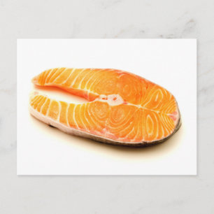 Lachssteak Postkarte
