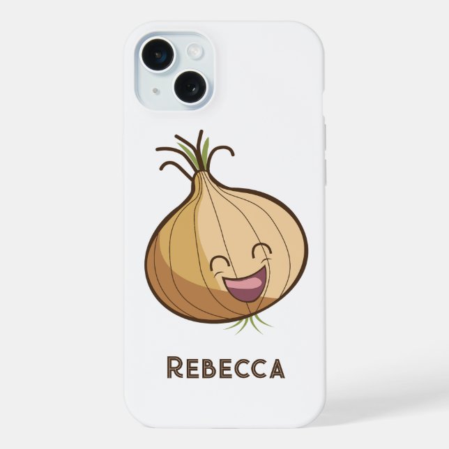 Lachzwiebel Mit Monogramm iPhone Hülle (Rückseite)